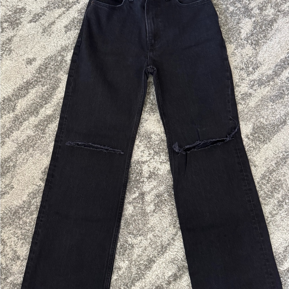 Abercrombie & Fitch Black High-Rise Relaxed Jeans